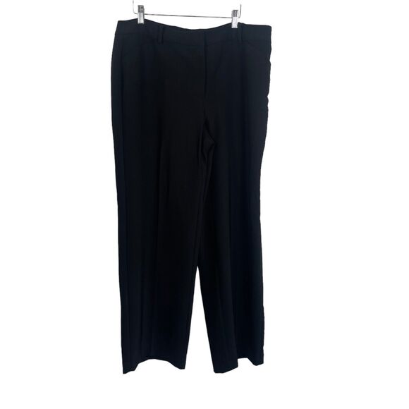 Chicos Black Drapey Wide Leg Dress Pants Career Work Womens 2.5 US Large 14 - Picture 1 of 7